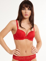 LingaDore Daily Lace red push up bra