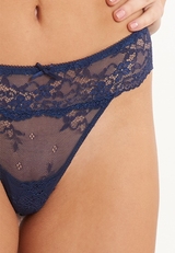 LingaDore Daily Lace navy blue thong