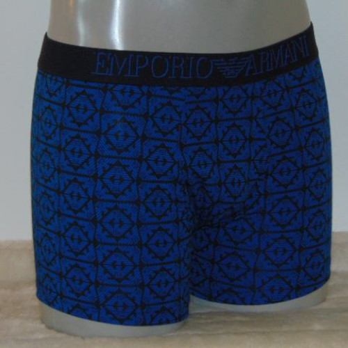 Armani Men's Logo black/blue boxer short Armani Men's Logo black/blue boxer short