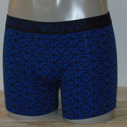 Armani Men's Logo black/blue boxer short Armani Men's Logo black/blue boxer short