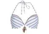 LingaDore Beach Mae white/blue padded bikini bra