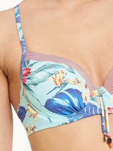 LingaDore Beach Iris blue/print padded bikini bra