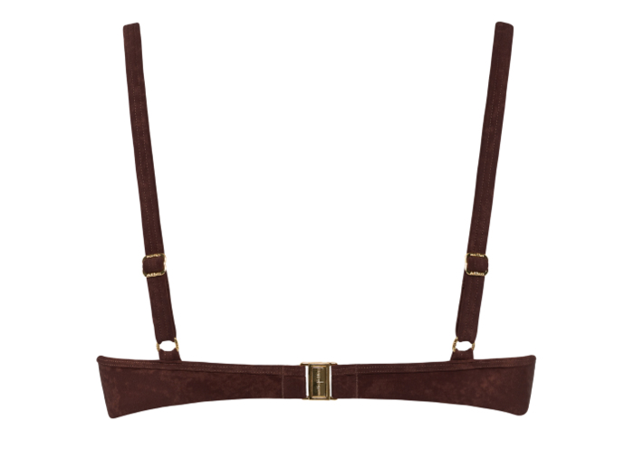 Marlies Dekkers Swimwear Puritsu brown padded bikini bra Marlies Dekkers Swimwear Puritsu brown padded bikini bra