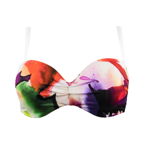 Eva Aquarel white/print padded bikini bra