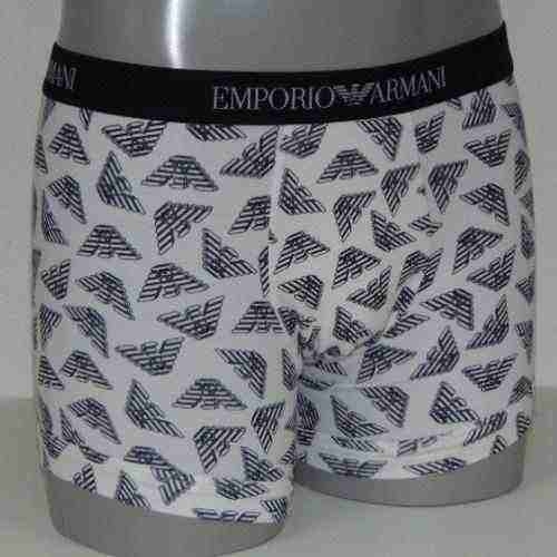 Armani Men's Logo white boxer short Armani Men's Logo white boxer short