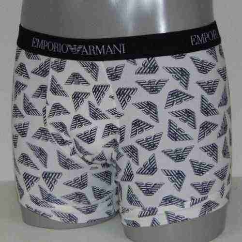 Armani Men's Logo white boxer short Armani Men's Logo white boxer short
