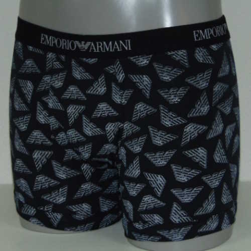 Armani Men's Logo black/print boxer short Armani Men's Logo black/print boxer short
