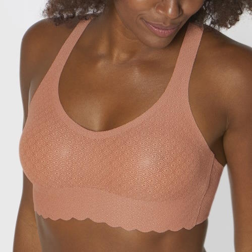 Sloggi Zero Feel Lace salmon wireless bra Sloggi Zero Feel Lace salmon wireless bra