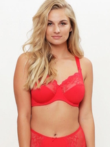 LingaDore Daily Full Coverage red soft-cup bra