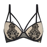 Fuel For Passion Lacy black/skin push up bra