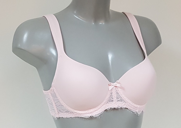 Elbrina Embroid baby pink padded bra Elbrina Embroid baby pink padded bra