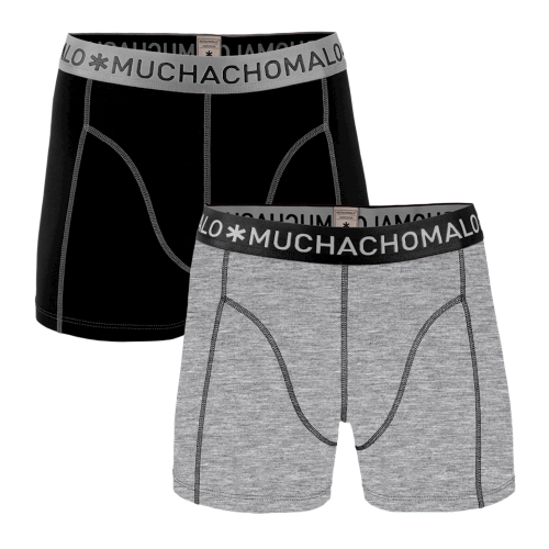Muchachomalo Solid  black/grey boxershort