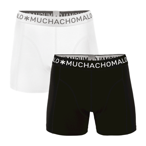 Muchachomalo Solid  white/black boxershort