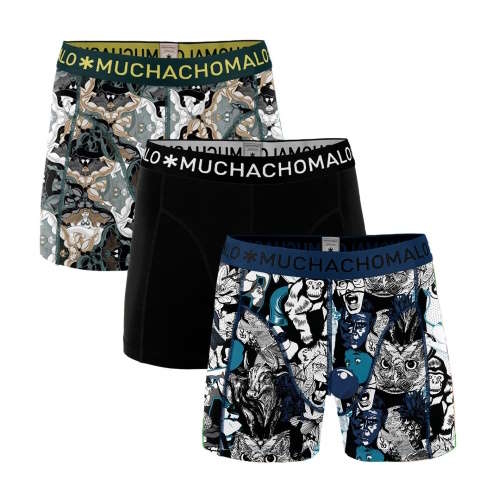 Muchachomalo Iconic Art print/black boxershort