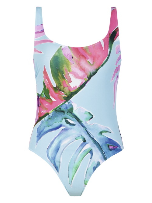 Eva Jardin aqua/print bathingsuit