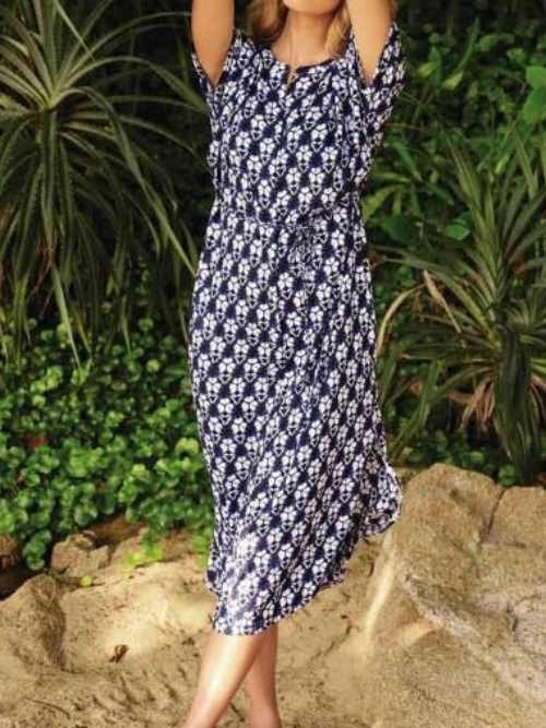 Rosa Faia Swimwear Kekepa blue/white beach dress Rosa Faia Swimwear Kekepa blue/white beach dress