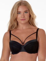 After Eden D-Cup & Up Milly black padded bra