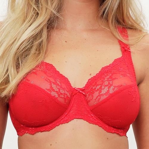 LingaDore Daily Full Coverage Lace red soft-cup bra
