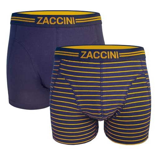 Zaccini Gold Stripe navy/print boxershort