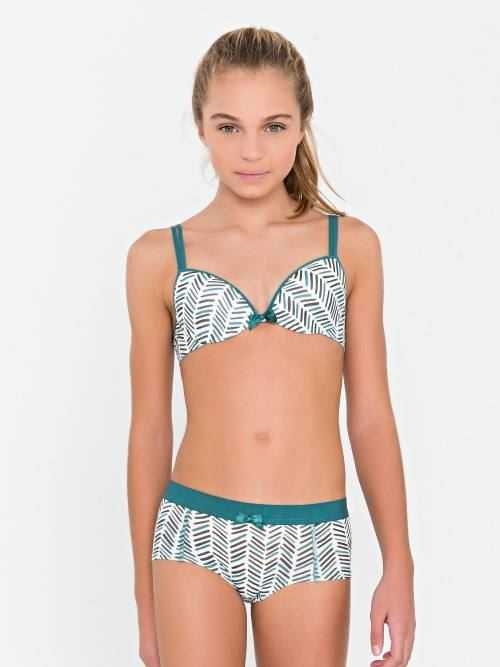 Boobs & Bloomers Lara white/print short Boobs & Bloomers Lara white/print short