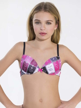 Boobs & Bloomers Faya pink/print girls bra