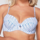 LingaDore Beach Shade Of Blue white/blue padded bikini bra