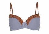 LingaDore Beach Striped Cheetah brown/print padded bikini bra