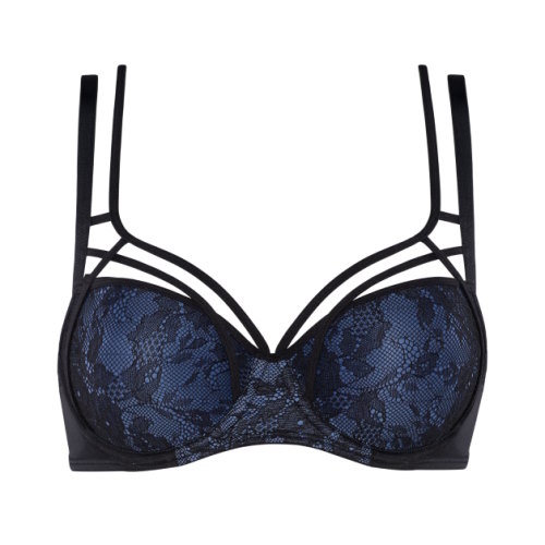 Marlies Dekkers Art Of Love blue/black padded bra Marlies Dekkers Art Of Love blue/black padded bra