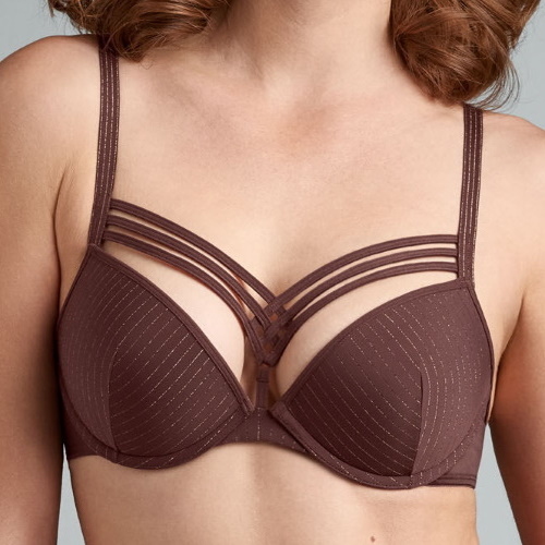 Marlies Dekkers Dame de Paris brown/print push up bra Marlies Dekkers Dame de Paris brown/print push up bra