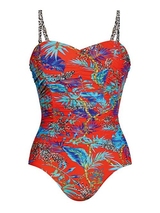 Anita Beach Artemis orange/print bathingsuit