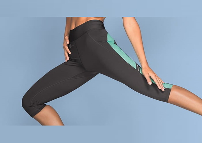 Anita Active Sport Tights 3/4 grey/mint legging Anita Active Sport Tights 3/4 grey/mint legging