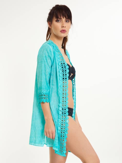 LingaDore Beach Cover Up aqua kimono LingaDore Beach Cover Up aqua kimono