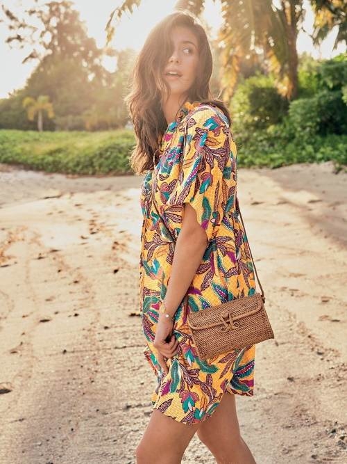 Rosa Faia Swimwear Tahiti yellow/print beach dress Rosa Faia Swimwear Tahiti yellow/print beach dress