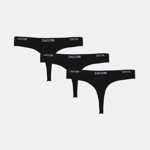 Zaccini Black and White black/white thong Zaccini Black and White black/white thong