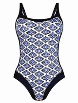 Rosa Faia Beach Fanny blue/print bathingsuit