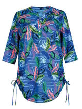 Rosa Faia Beach Bora Bora blue/print tunic