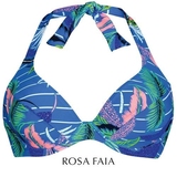 Rosa Faia Beach Amira blue/print soft-cup bikini bra
