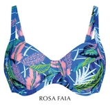 Rosa Faia Beach Sibel blue/print soft-cup bikini bra