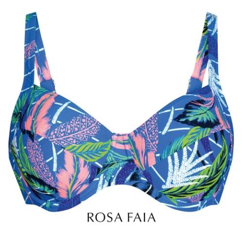 Rosa Faia Swimwear Sibel blue/print soft-cup bikini bra Rosa Faia Swimwear Sibel blue/print soft-cup bikini bra