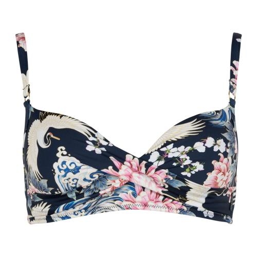 Rosa Faia Swimwear Maja navy/print padded bikini bra Rosa Faia Swimwear Maja navy/print padded bikini bra