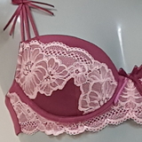 Sapph Rose Bertin pink padded bra