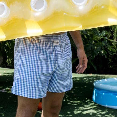 Zaccini Woven blue/white loose fit boxer short Zaccini Woven blue/white loose fit boxer short