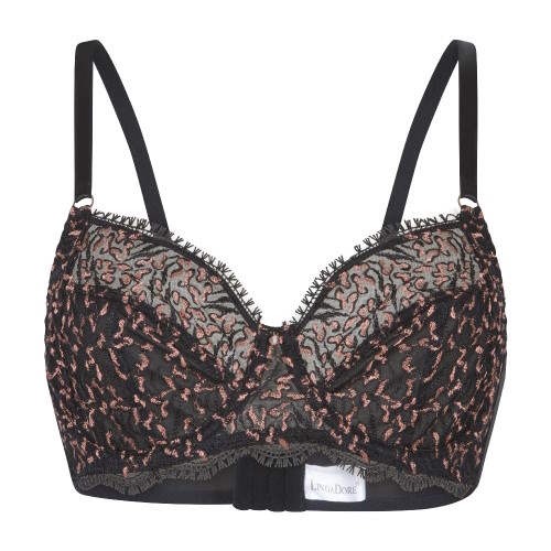 LingaDore In love with embroidery black/copper non-padded bra LingaDore In love with embroidery black/copper non-padded bra