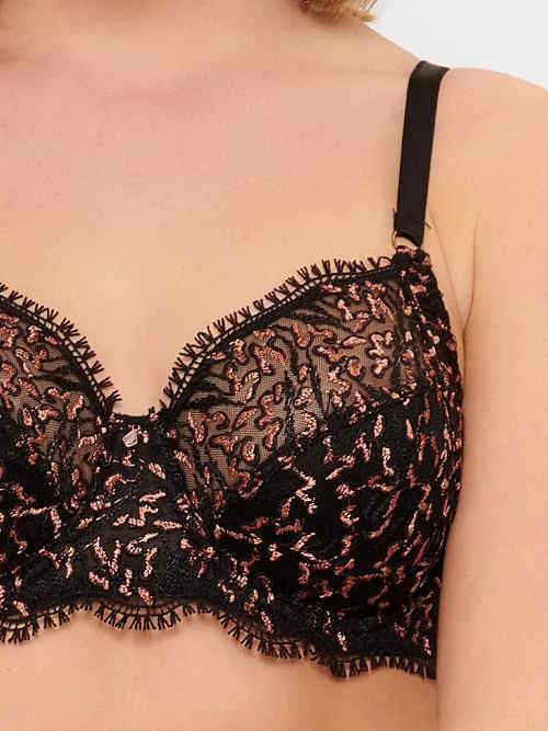 LingaDore In love with embroidery black/copper non-padded bra LingaDore In love with embroidery black/copper non-padded bra