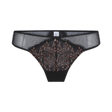LingaDore In love with embroidery black/copper thong