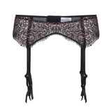 LingaDore In love with embroidery black/copper suspender