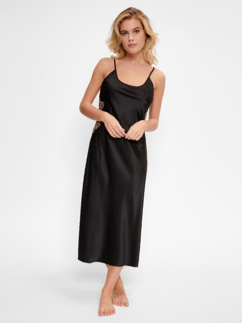 LingaDore Night Black Incence black/gold slipdress LingaDore Night Black Incence black/gold slipdress
