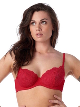 After Eden Nature Friendly red soft-cup bra