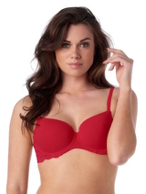 After Eden Nature Friendly red padded bra