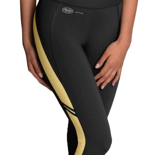 Anita Active Sport Tights 3/4 grey/yellow legging Anita Active Sport Tights 3/4 grey/yellow legging